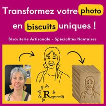 Charger l&#39;image dans la galerie, 🍪 Biscuit personnalisé avec votre portrait : Soyez littéralement à croquer ! - La Rayonnantes
